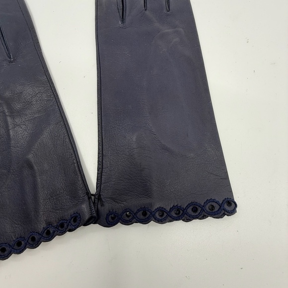 Rare, Vintage Freddy Paris, Unused Navy French Kidskin Gloves - Picture 16 of 16